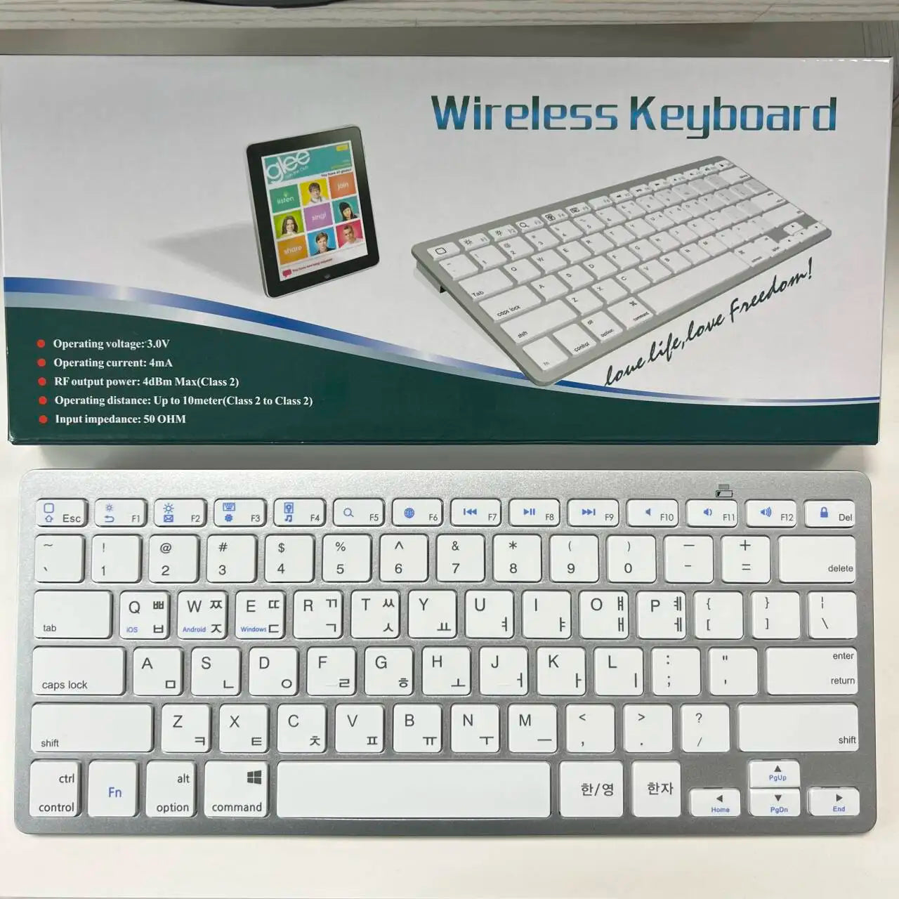 Korean Language Ultra Thin Lightweight Low Noise Keyboards for MacBook Neo/Air/Pro/iPad/iPhone/for Laptop/Computer/Surface