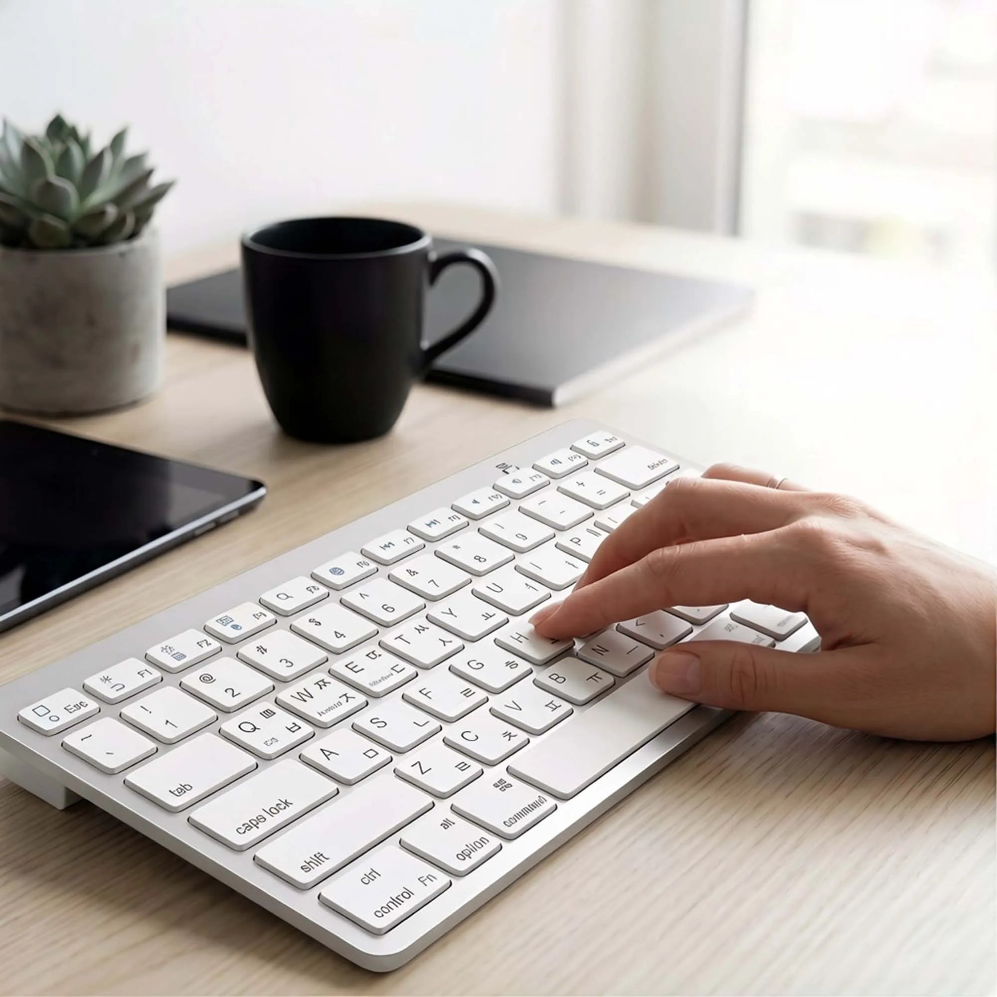 Korean Language Ultra Thin Lightweight Low Noise Keyboards for MacBook Neo/Air/Pro/iPad/iPhone/for Laptop/Computer/Surface
