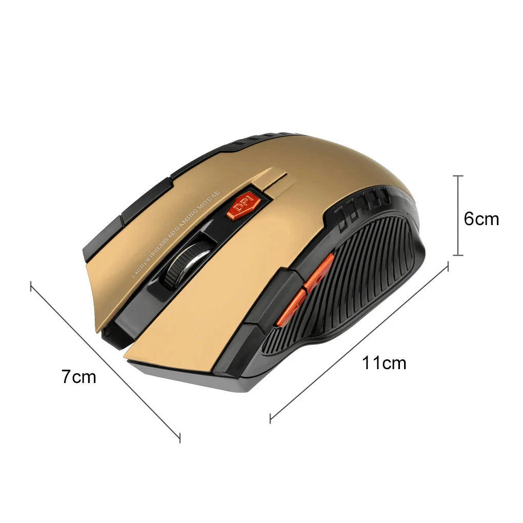2.4G Wireless Mouse 1600DPI Optical Mouse Gamer for Computer 6 Buttons Wireless Mice with USB Receiver for PC Laptop Accessories