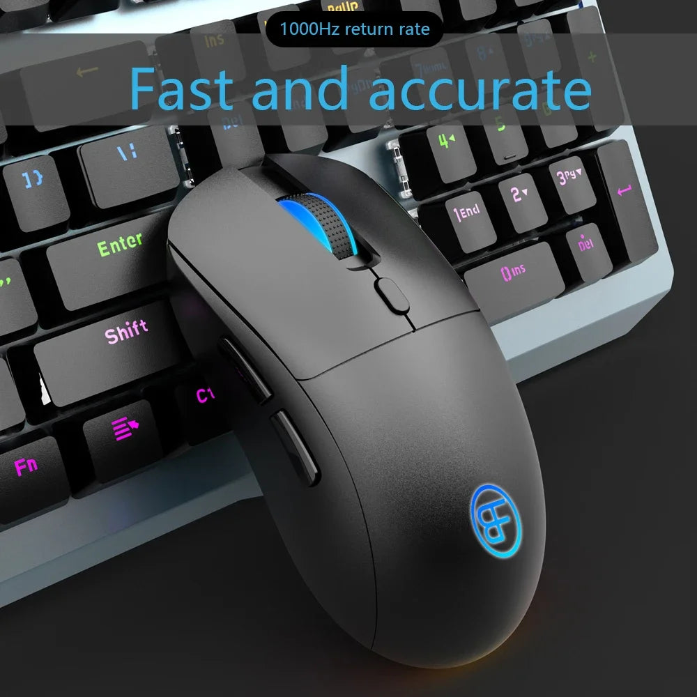 2.4Ghz Wireless Mouse Rechargeable Computer Mouse Gamer 6 Buttons Ergonomic Mice Home Office Mouse for Laptop PC Desktop Mause