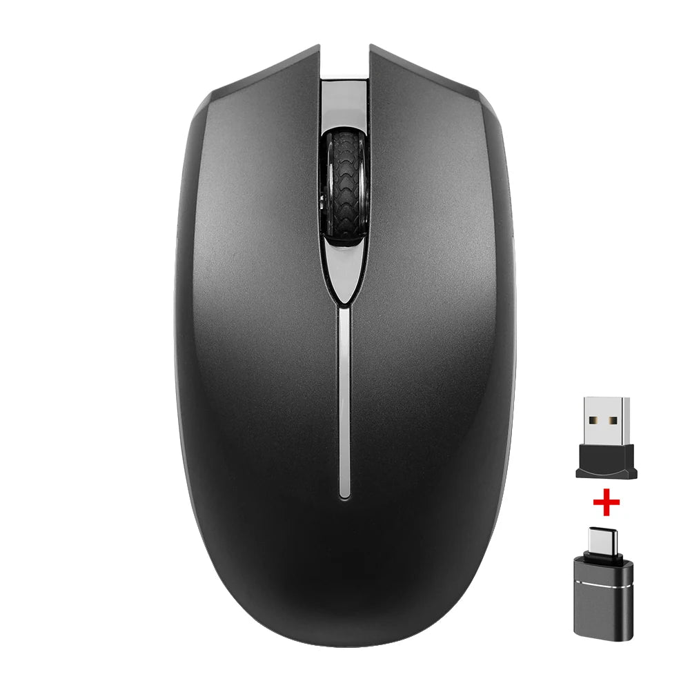 2.4Ghz Wireless Mouse Rechargeable Computer Mouse Gamer 6 Buttons Ergonomic Mice Home Office Mouse for Laptop PC Desktop Mause