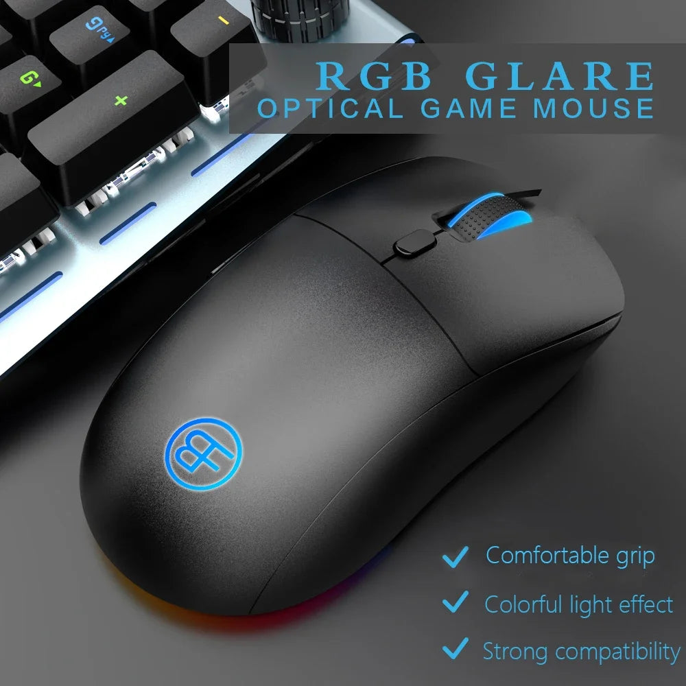 2.4Ghz Wireless Mouse Rechargeable Computer Mouse Gamer 6 Buttons Ergonomic Mice Home Office Mouse for Laptop PC Desktop Mause