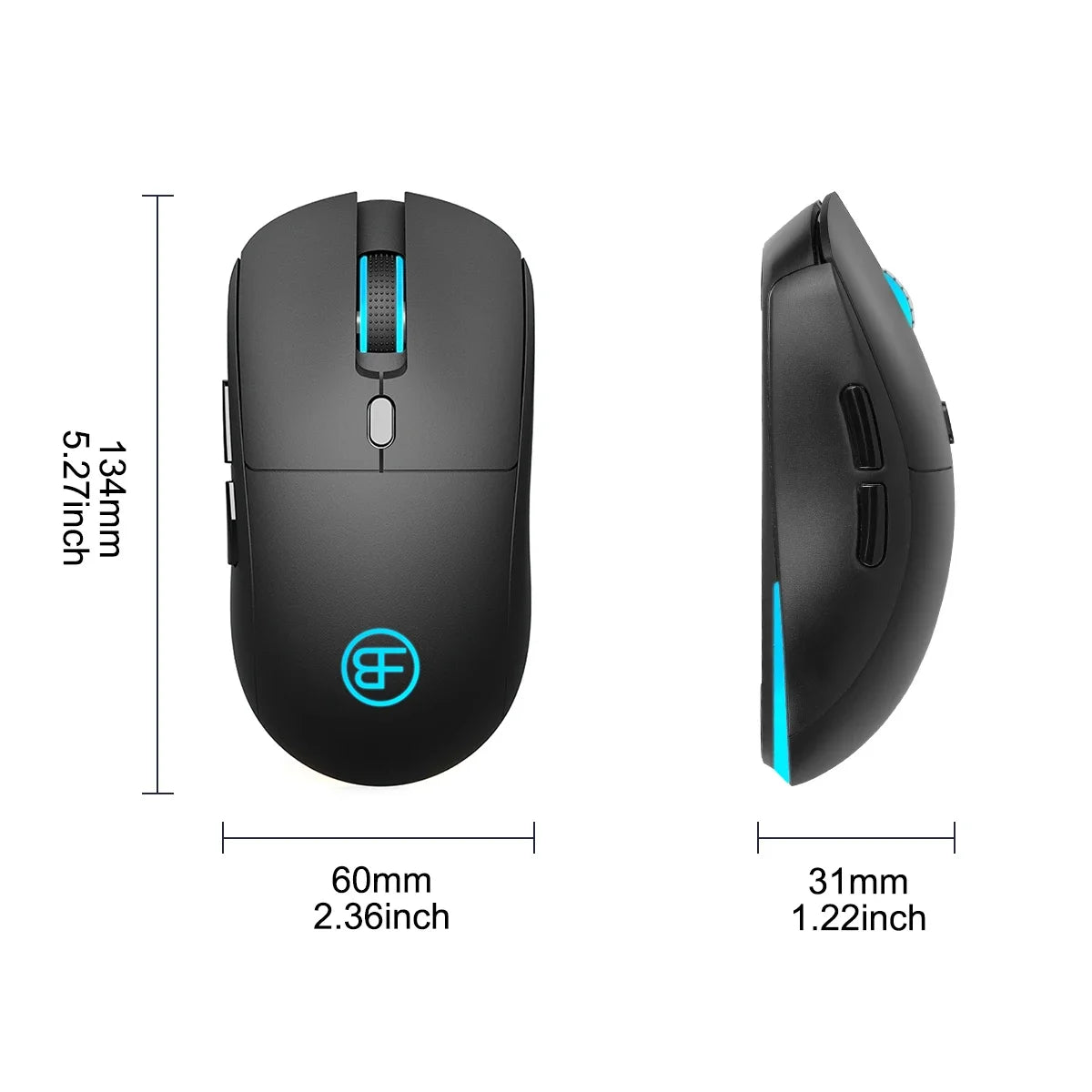 2.4Ghz Wireless Mouse Rechargeable Computer Mouse Gamer 6 Buttons Ergonomic Mice Home Office Mouse for Laptop PC Desktop Mause